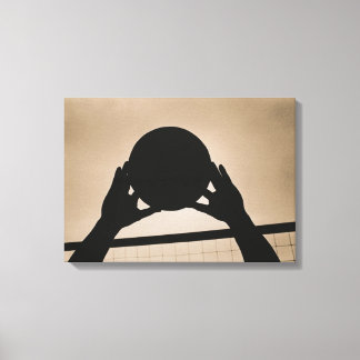 Volleyball Silhouette 2 Canvas Print
