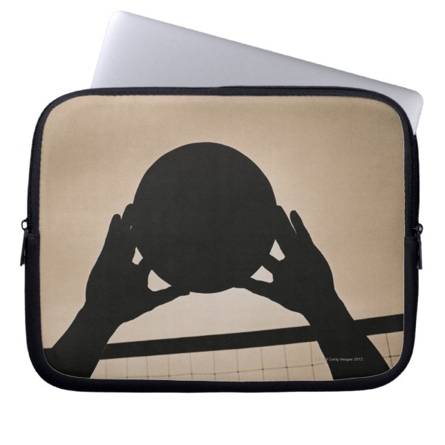 Volleyball Silhouette 2 Laptop Sleeve (Front)