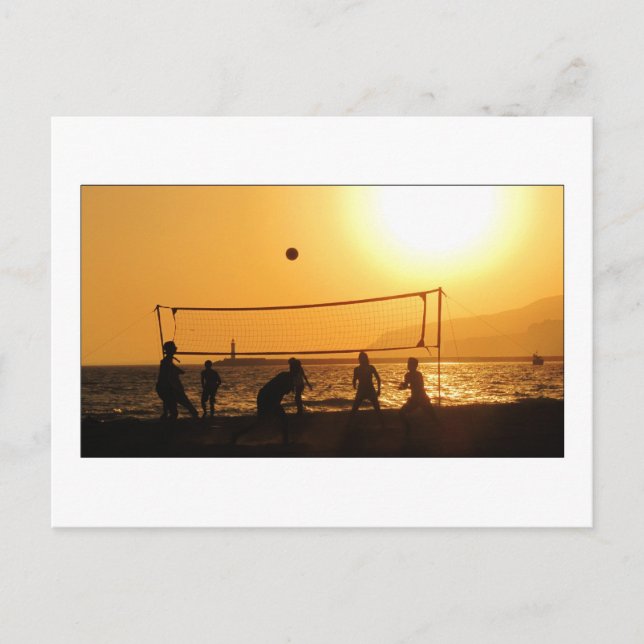 Volleyball Silhouette Postcard (Front)