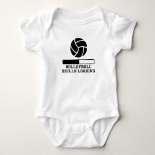 Volleyball Skills Loading Baby Bodysuit