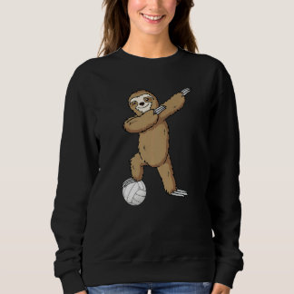 Volleyball Sloth Dabbing Kids Boys Girls Youth   Sweatshirt