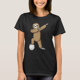 Volleyball Sloth Dabbing Kids Boys Girls Youth T-Shirt