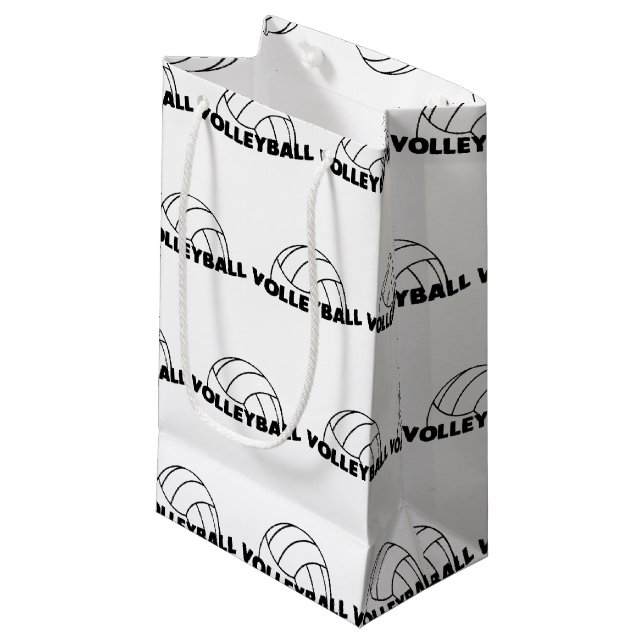 Volleyball Small Gift Bag (Front Angled)