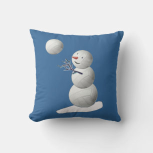 Volleyball Snowman Cushion
