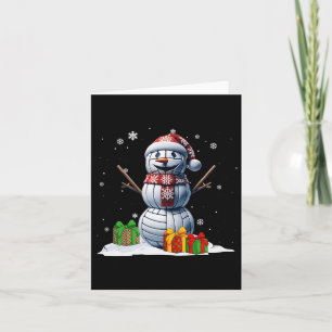 Volleyball Snowman Men Boy Christmas Volleyball Pl Card