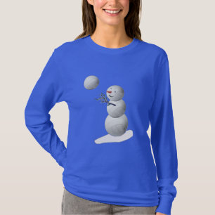 Volleyball Snowman T-Shirt
