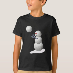 Volleyball Snowman T-Shirt