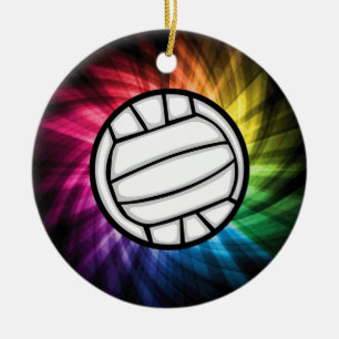 Volleyball; Spectrum Ceramic Tree Decoration