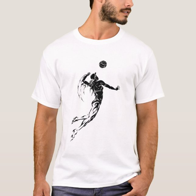 Volleyball Spike T-Shirt (Front)