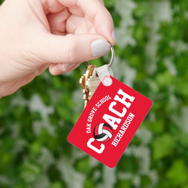 Volleyball Sport Coach - Edit Color Key Ring (Hand)