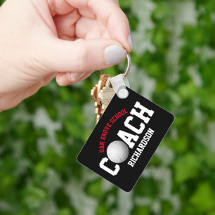 Volleyball Sport Coach - Red   Key Ring