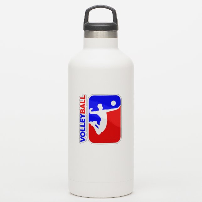 Volleyball Sports | 3"x 3"- Glossy Transparent (Waterbottle)