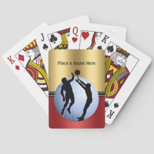 Volleyball Sports ball players personalise Playing Cards