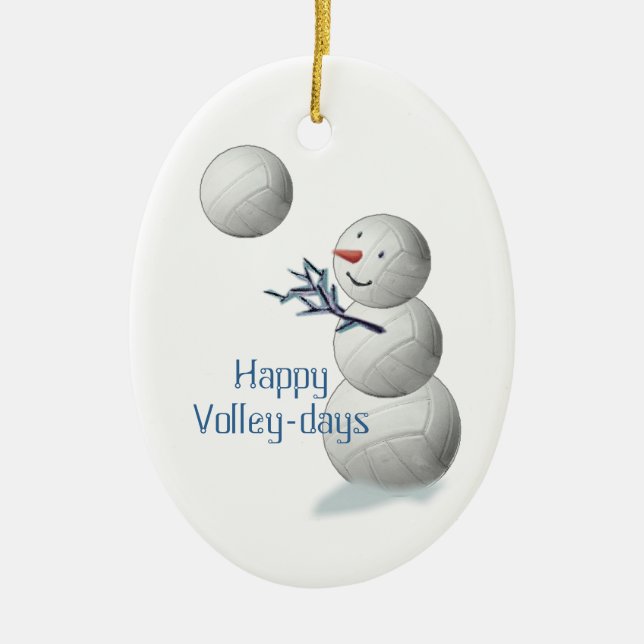 Volleyball Sports Christmas Gifts Ornament (Front)