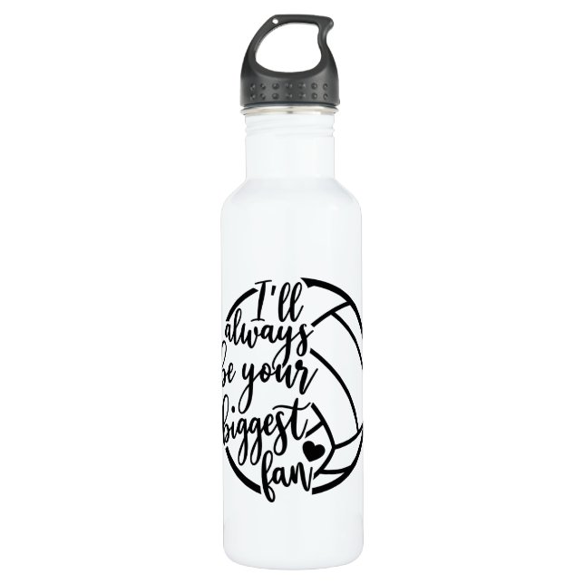 volleyball sports fan word art 710 ml water bottle (Front)