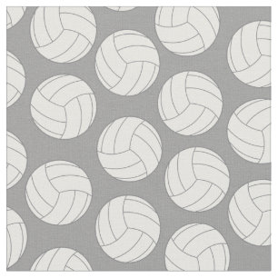 Volleyball Sports Silver Grey Fabric