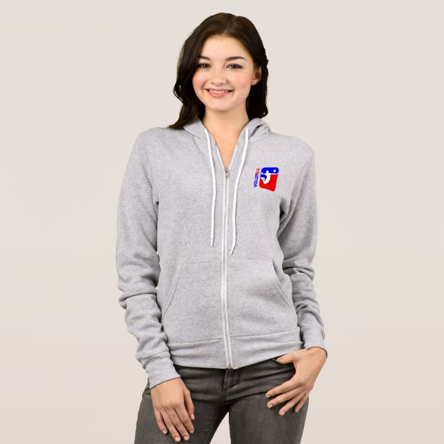 Volleyball Sports | Women's Full-Zip Hoodie (Front Full)