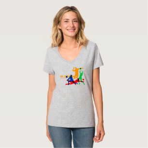 Volleyball Sports   Wonen's V-Neck T-Shirt