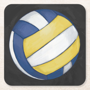 Volleyball Square Paper Coaster