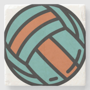 volleyball stone coaster