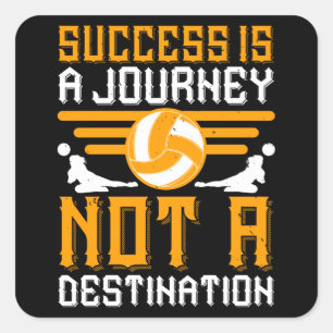 Volleyball - Success Is A Journey Square Sticker