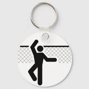 Volleyball Symbol Keychain