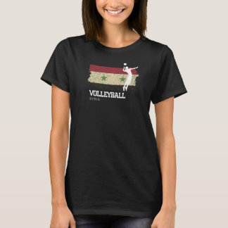 Volleyball Syria Flag Girls Volleyball Women T-Shirt