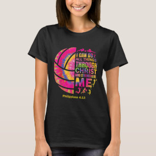 Volleyball T Shirt Teen Girls Women Christian Chri