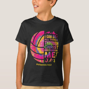 Volleyball T Shirt Teen Girls Women Christian Chri
