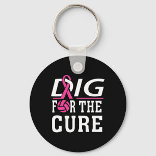 Volleyball Team Breast Cancer Awareness  Key Ring