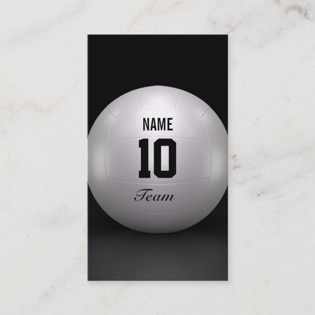 Volleyball Team Business Card (Front)