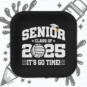 Volleyball Team Class 2025 Graduation Senior 2025 Paper Plate