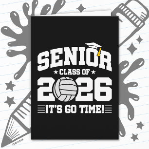 Volleyball Team Class 2026 Graduation Senior 2026 Card