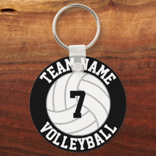 Volleyball Team Name, Colour and Player Number Key Ring