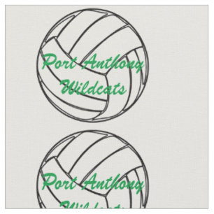 Volleyball Team Name in Green Fabric