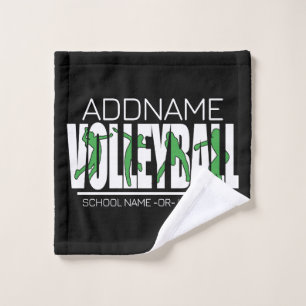 Volleyball Team Player ADD NAME School Top Athlete Bath Towel Set