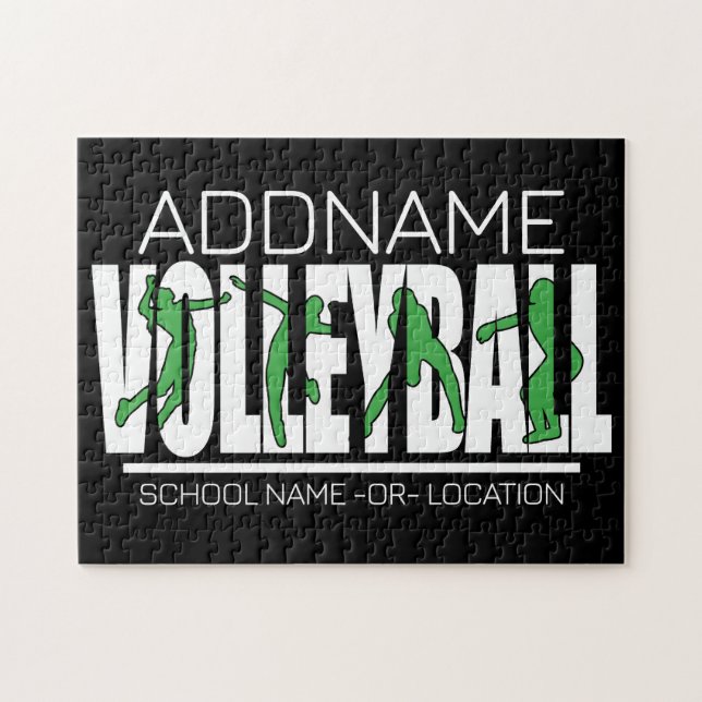 Volleyball Team Player ADD NAME School Top Athlete Jigsaw Puzzle (Horizontal)