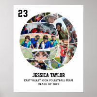 Volleyball Team Senior Graduation Photo Collage