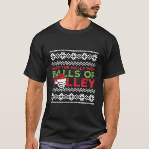 Volleyball Team Ugly Sweater Christmas Lights Sant
