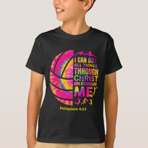 Volleyball Teen Christian Christ Tie T-Shirt