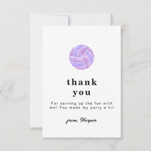Volleyball Thank You Card