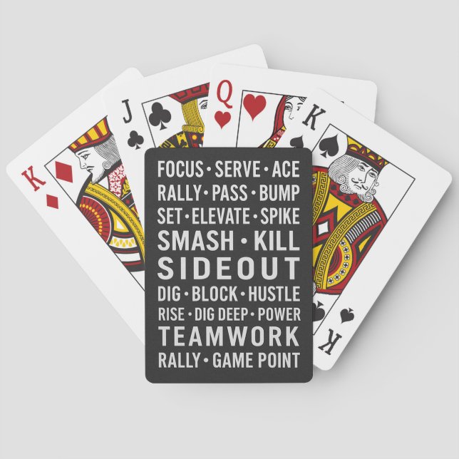 Volleyball Themed Playing Cards (Back)