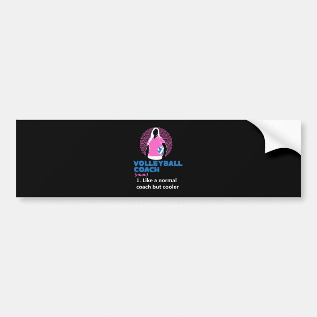 Volleyball Trainer Definition Bumper Sticker (Front)