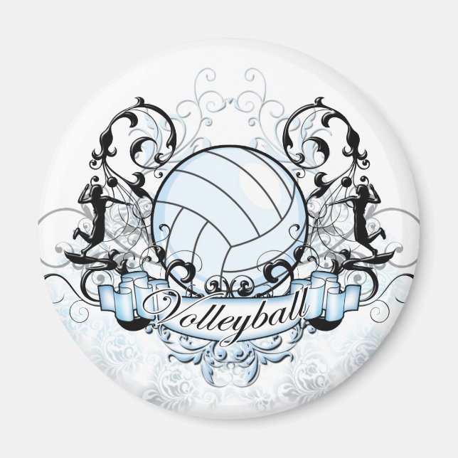 Volleyball Tribal Magnet (Front)