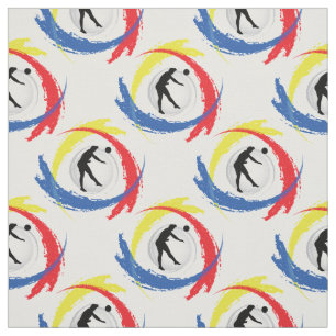 Volleyball Tricolor Sport Emblem (Male Version) Fabric