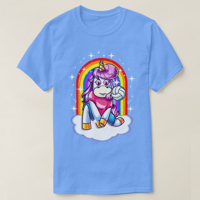Volleyball Unicorn Sports Cute Team Player Coach M T-Shirt (Design Front)