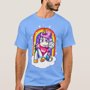 Volleyball Unicorn Sports Cute Team Player Coach M T-Shirt