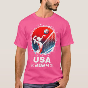 Volleyball Usa 2024 Usa Team Volleyball 2024 T-Shirt