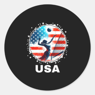 Volleyball usa women volleyball nationals classic round sticker