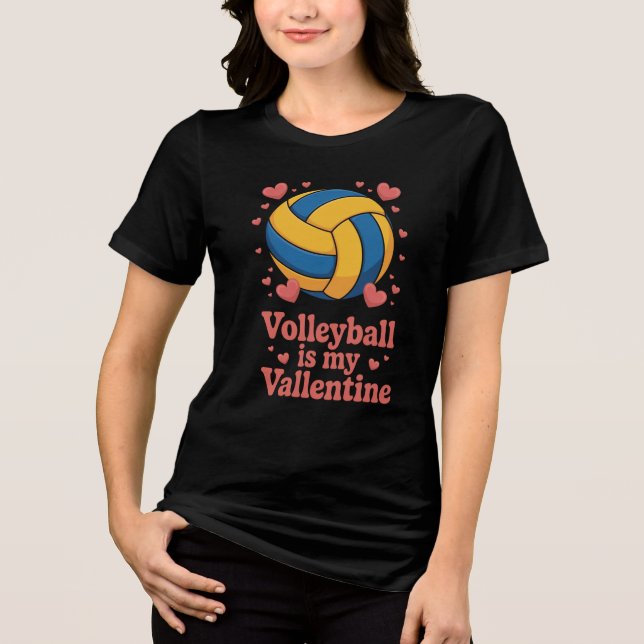 Volleyball Valentine's Day Shirt Design (Front)